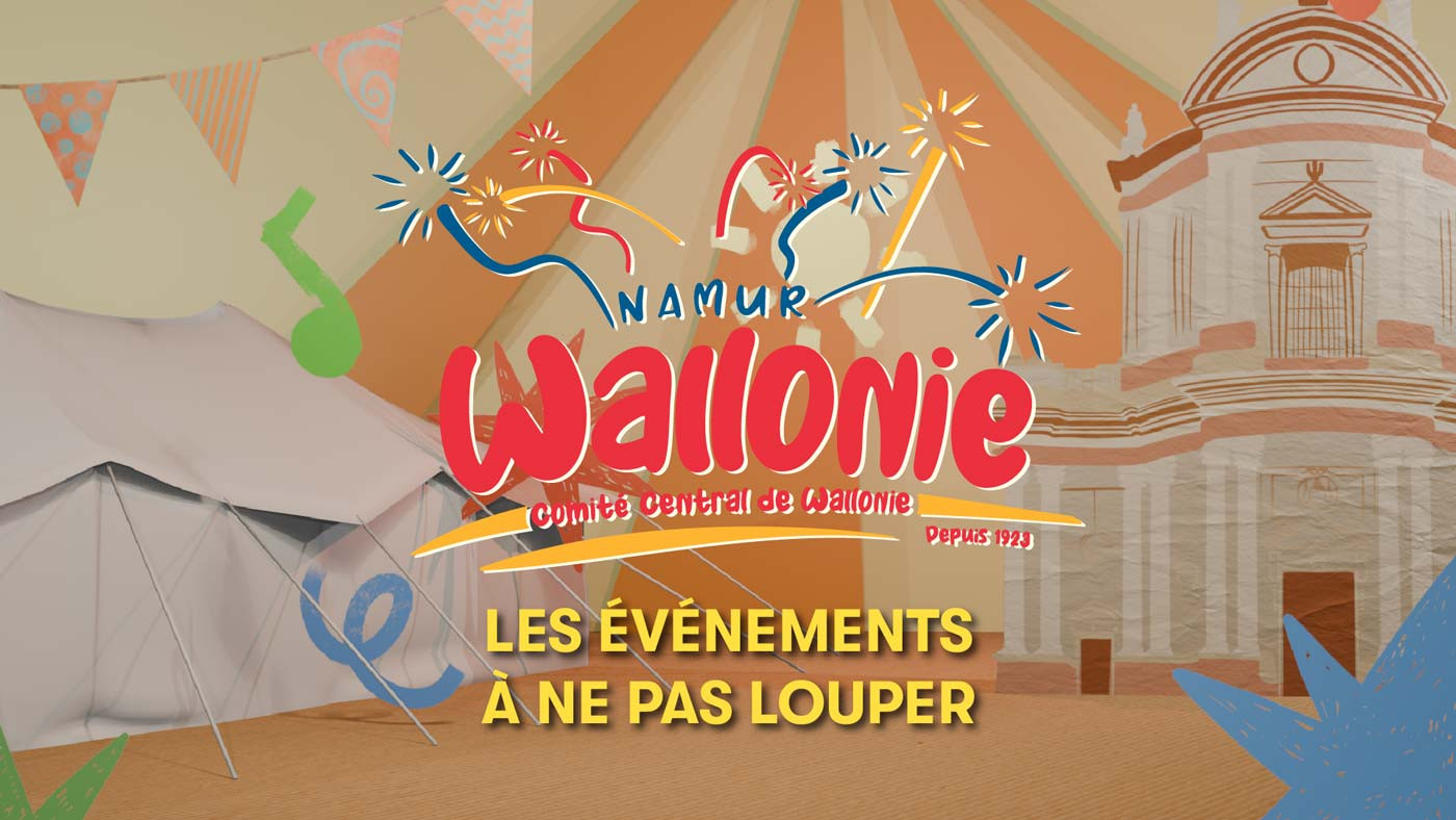 Image illustrative avec logo fêtes de wallonie à Namur
