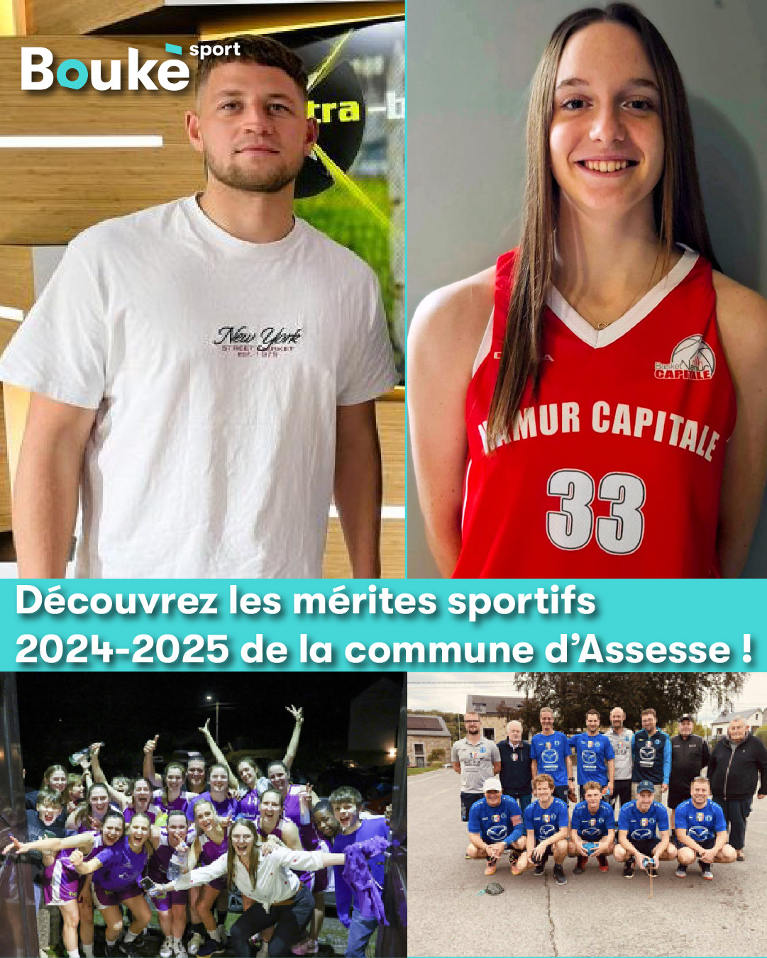 Zoé Gémine et Corentin Marion mérites sportifs d'Assesse, Joachim Gérard à l'honneur