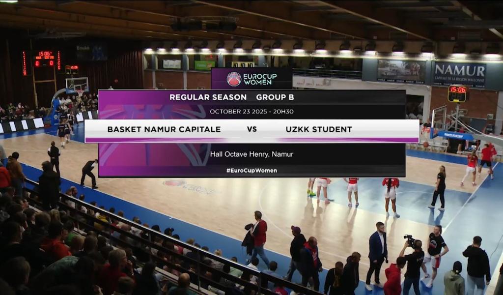 Eurocup : Le Basket Namur Capitale échoue aux prolongations face aux Serbes de Nis