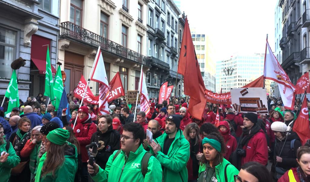 Des Namurois dans les rue de Bruxelles pour dénoncer les coupes budgétaires du secteur non-marchand