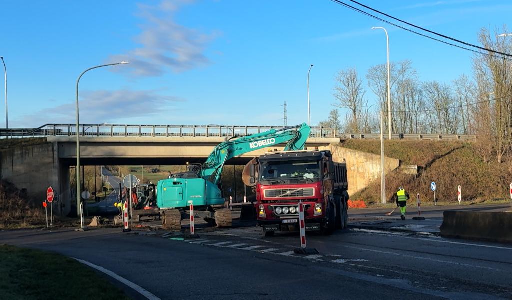 Philippeville : début des travaux du futur rond-point