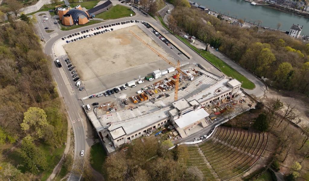 Citadelle de Namur : le chantier du Stade des jeux et du Théâtre de verdure à mi-parcours