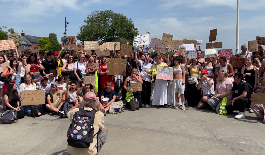 Manifestation des élèves à Namur contre la réforme de l'enseignement