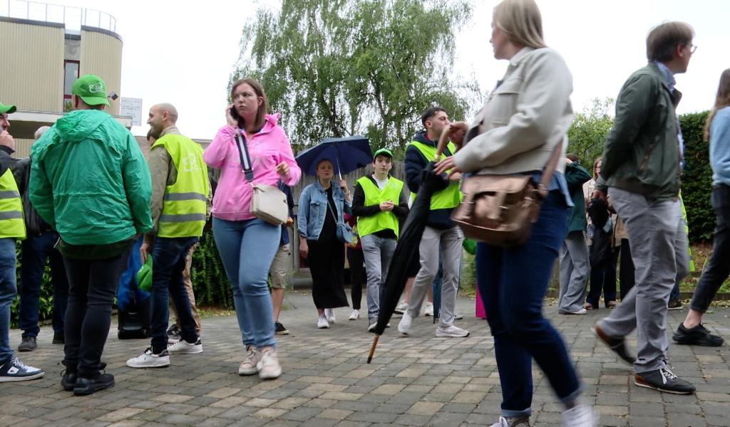 Sambreville : manifestation  d'enseignants contre le décret programme