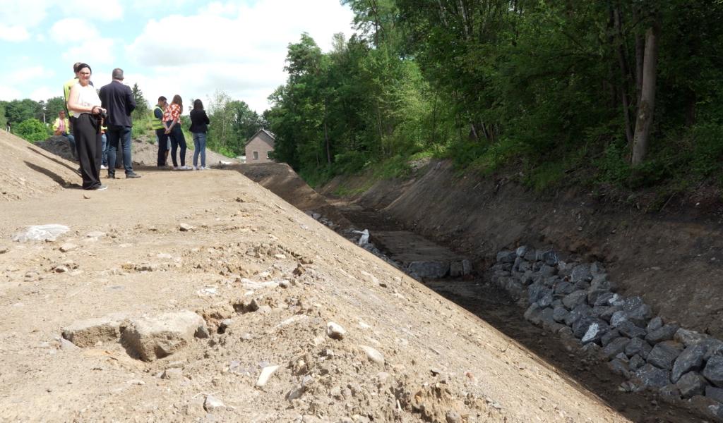 Inondations: Anne-Catherine Dalcq en visite sur le chantier du Frizet