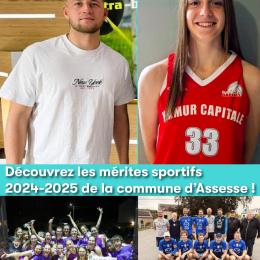 Zoé Gémine et Corentin Marion mérites sportifs d'Assesse, Joachim Gérard à l'honneur