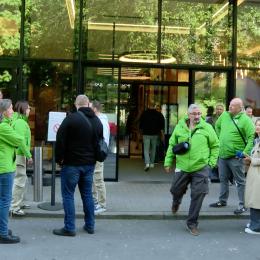 Bpost: action syndicale devant le casino de Namur