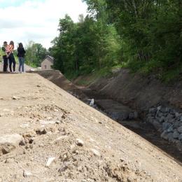 Inondations: Anne-Catherine Dalcq en visite sur le chantier du Frizet