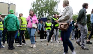 Sambreville : manifestation  d'enseignants contre le décret programme