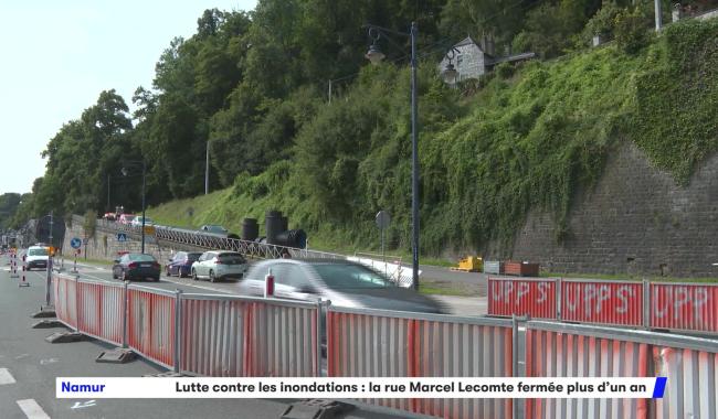 Inondations: la rue Marcel Lecomte en travaux durant plus d'un an et demi