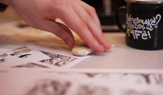 Story board consacré au film d'animation Mendhame et au jeu Nebelmer