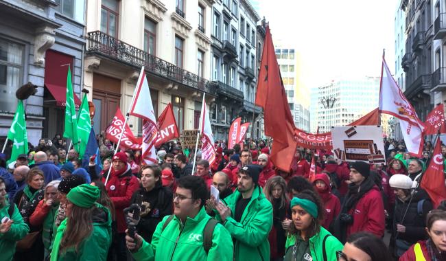 Des Namurois dans les rue de Bruxelles pour dénoncer les coupes budgétaires du secteur non-marchand