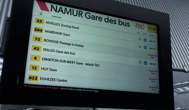 Grève des bus : forte mobilisation à Namur, usagers dans l’expectative