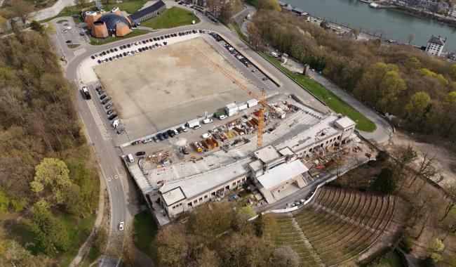 Citadelle de Namur : le chantier du Stade des jeux et du Théâtre de verdure à mi-parcours