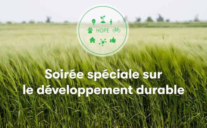 Image avec logo Hope et programme développement durable