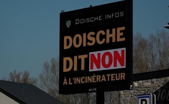 Doische vote contre l’installation de l'incinérateur de déchets à Givet