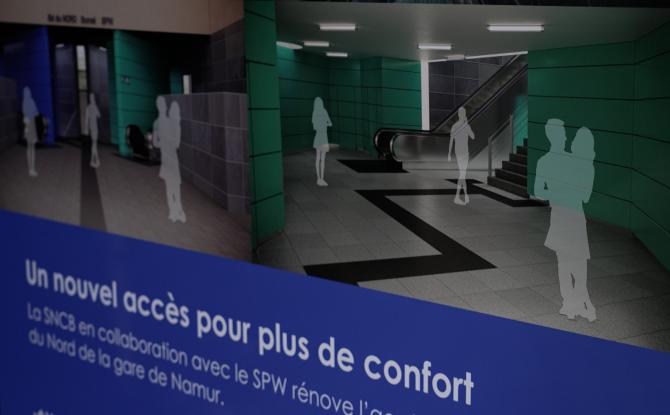 L'entrée de la gare de Namur via le boulevard du Nord va se rafraîchir