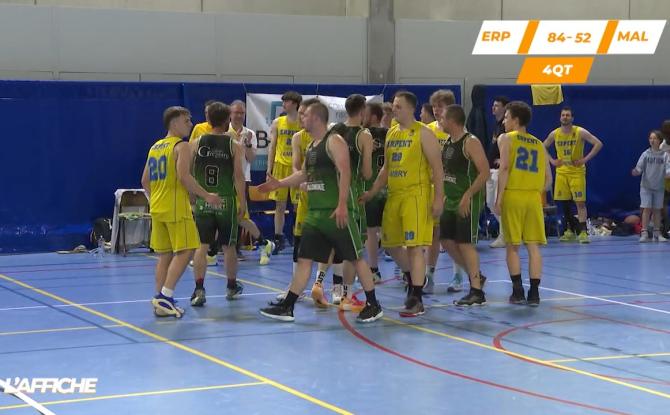 Erpent giffle Malonne dans la manche retour de la demi-finale des Play-offs