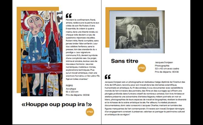 Une vente aux enchères descendantes d'art contemporain