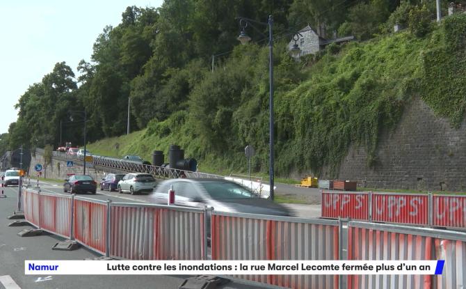 Inondations: la rue Marcel Lecomte en travaux durant plus d'un an et demi