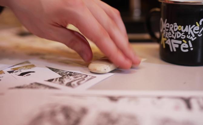 Story board consacré au film d'animation Mendhame et au jeu Nebelmer