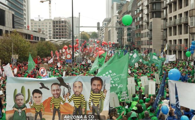 Manifestation nationale: de nombreux Namurois dans les rues de Bruxelles
