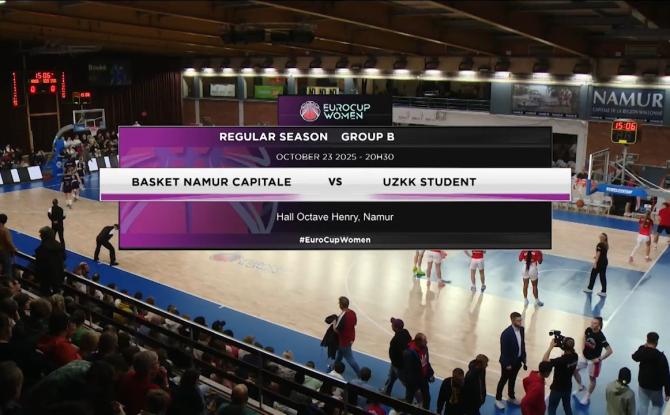 Eurocup : Le Basket Namur Capitale échoue aux prolongations face aux Serbes de Nis