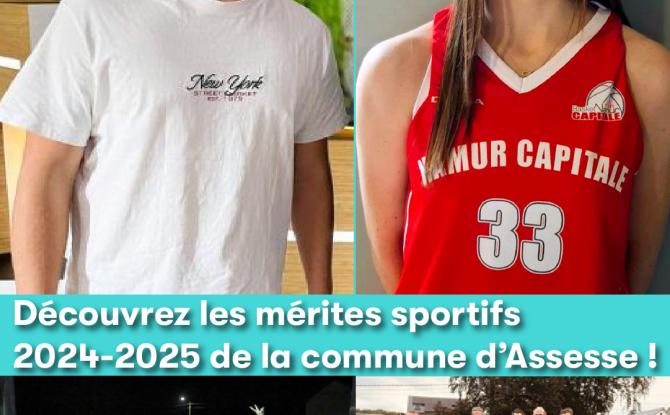 Zoé Gémine et Corentin Marion mérites sportifs d'Assesse, Joachim Gérard à l'honneur