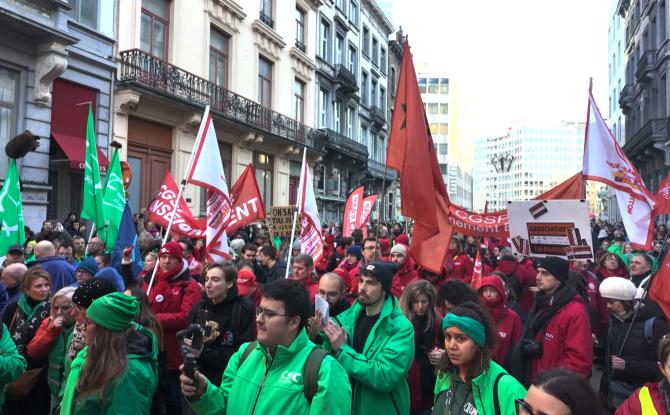 Des Namurois dans les rue de Bruxelles pour dénoncer les coupes budgétaires du secteur non-marchand