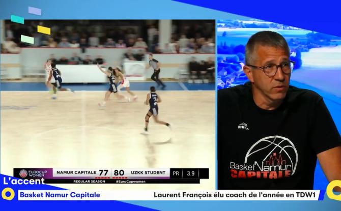 Basket Namur Capitale : Laurent François élu coach de l'année