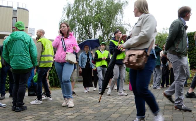 Sambreville : manifestation  d'enseignants contre le décret programme